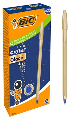 Produktbild von BIC Kugelschreiber Cristal Glace gold Schreibfarbe Blau