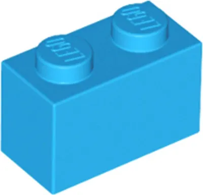 Image de 1 pièce LEGO, pièce c. 3004 en bleu azur foncé