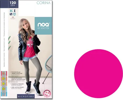 Zdjęcie produktu dla Rajstopy dziecięce z mikrofibry 120 den Noq Pink 152-158