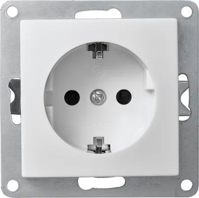 Produktbild von Schutzkontakt-Steckdose McPower "Flair", 250V/16A, UP, Einsteckschutz, weiß, matt