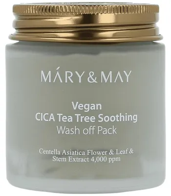 Immagine prodotto di Mary&May CICA TeaTree Soothing Wash off Pack 125g - Maschera in crema lenitiva e levigante