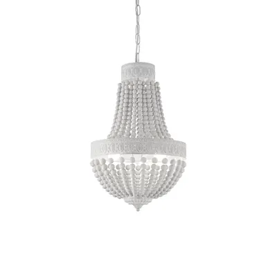 Obrázek produktu pro Shabby Chic-Provençal Monet Lustr bílé dřevo 5 světel E14