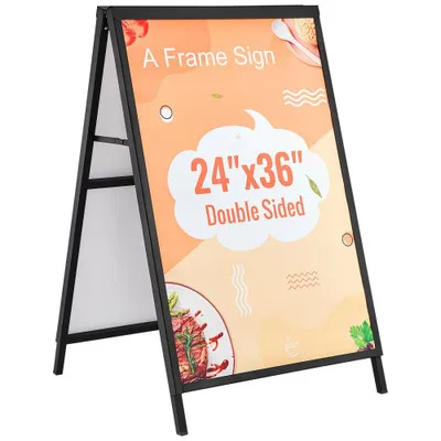 Obrázok produktu pre Zákaznícka zástavka - reklamná tabuľa na chodník 61 x 91 cm - reklamný stojan A-rám z ocele Q235 pre reštaurácie, bary, kaviarne, podniky - plagátový stojan pre všestranné možnosti reklamy.