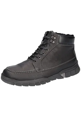 A single black boot is shown against a white background.