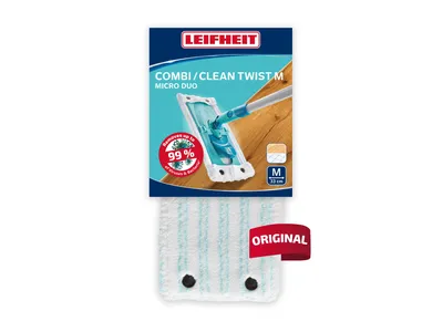 Produktbild von LEIFHEIT Clean Twist Micro Duo Wischbezug für Bodenwischer Polyester 60 °C waschbar, 1 St.