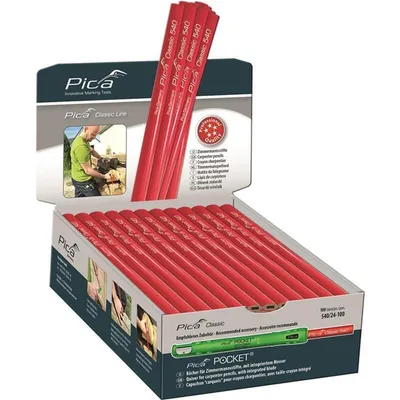 Produktbild von Zimmermannsbleistift Pica Classic 540 L.30cm 2H ungespitzt PICA