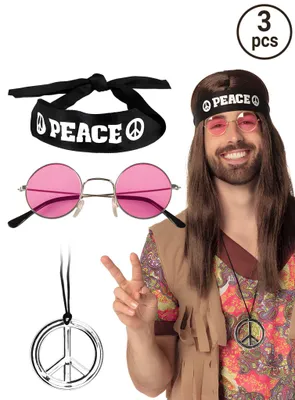 Produktbild von Peace Accessoire-Set für Fasching Karnevalskostüme
