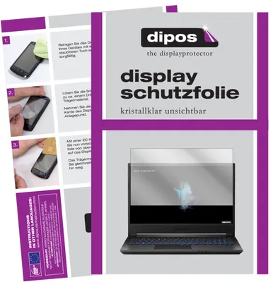 Produktbild von 2x Schutzfolie für Medion Erazer P15805 klar Displayschutzfolie Folie Display Schutz dipos