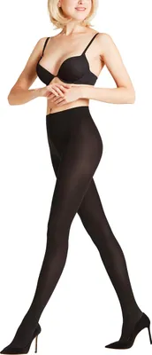 Image de Collant pour femmes FALKE, modèle "Seidenglatt", 40 den, opaque à mi-cuisse, effet brillant