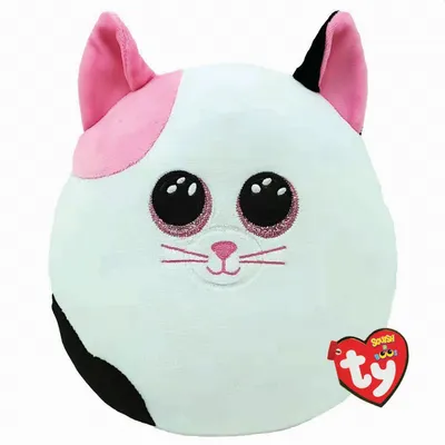 Image de ty 39222 Peluche Coussin Squsih-A-Boos - Chat Muffin, 20 cm