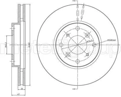 Produktbild von 2x METELLI Bremsscheibe 23-0582 für HONDA Accord VI Limousine (CK CG CH CF8)
