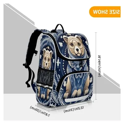 Produktbild von Blauer Cooler Otter Rucksack für Schule, große Tasche für Kinder