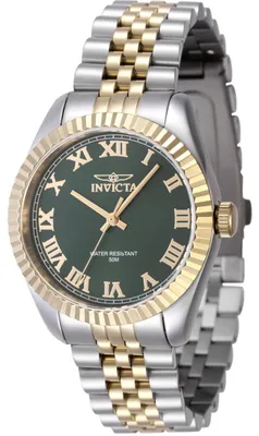 Produktbild von Invicta Specialty 47415 Damenarmbanduhr - Quartz Bewegung - Edelstahl mit grünem Zifferblatt - 36 mm