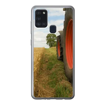 Produktbild von MuchoWow® Handyhülle Schutzhülle Hülle für Samsung Galaxy A21s Traktor - Räder - Weizen Silikon Softcase Handy Hülle - Hartschale