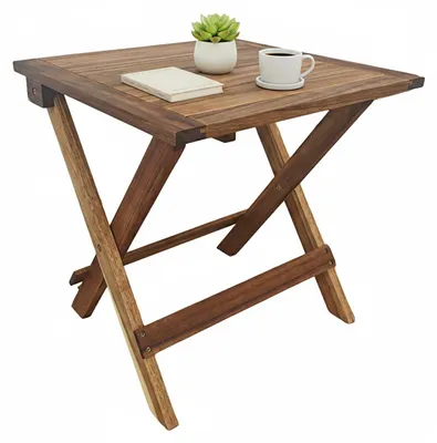 Immagine prodotto di Omgoods - Tavolo pieghevole in legno di acacia, ideale per interni ed esterni