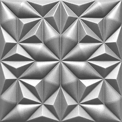 Produktbild von DECCART | 3D-Wandpaneele Onyx Grau | Dekorative Wandpaneele aus Polystyrol | 50 x 50 cm | 48 Stück / 12 m² | Moderner dekorativer Stil