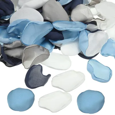 Produktbild von 400 künstliche Rosenblätter in Marineblau, gemischt, für Hochzeitsdekoration