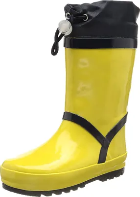 Produktbild von Playshoes Kinder Gummistiefel Regenstiefel Matschstiefel gefüttert Gelb Blau, Größe:29