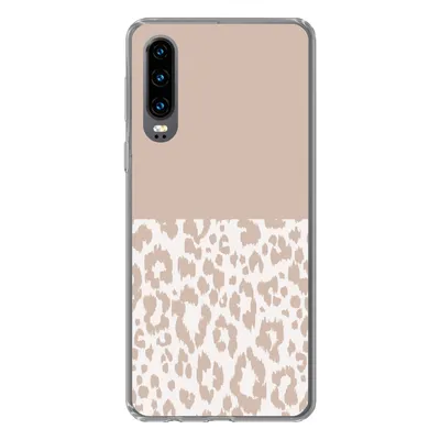 Produktbild von MuchoWow® Handyhülle Schutzhülle Hülle für Huawei P30 Panther Druck - Rosa - Tiere Silikon Softcase Handy Hülle - Kartenbesitzer