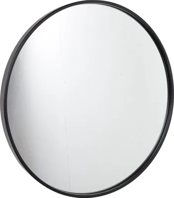 Produktbild von Fragix Boston Spiegel Rund - Schwarz - Metallrahmen - Ø45cm