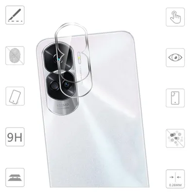 Produktbild von Für Honor 90 Lite 9H Back Kamera Hart Glas Transparent Panzer Folie Schutz Zubehör