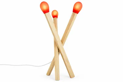 Produktbild von IKEA STRÅLA LED-Standleuchte Holz – Lampe im Streichholz Design