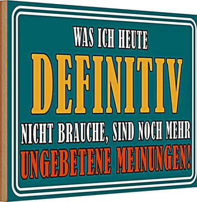 Produktbild von Holzschild Spruch 30x20cm Ungebetene Meinungen