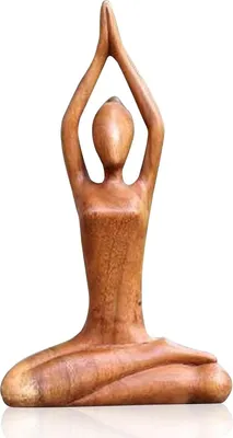 Produktbild von Abstrakte moderne Kunstfigur für Tisch und Garten - Mädchen und Frau Yoga- und Meditationsskulptur aus Polyhars.
