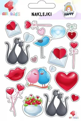 Productafbeelding van Valentijnsstickers voor kinderen - All4Kids