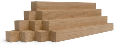 Produktbild von 10er-Set Holzleisten - Eiche gehobelt - 40 x 40 x 500 mm