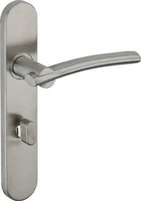 Image de Ensemble de poignées pour salle de bain/bain Poseidon à condamnation, carré 7mm, entr'axes 195mm, inox brossé - THIRARD