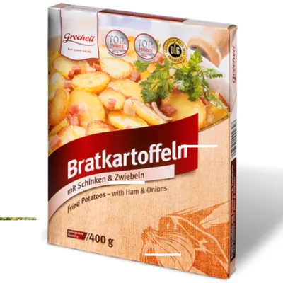 Produktbild von Grocholl Bratkartoffeln Zwiebel&Schinken (400g Packung)