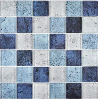 Produktbild von Transparentes Crystal Glasmosaik blau Wand Fliesenspiegel Küche Dusche Bad