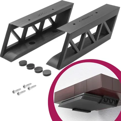 Produktbild von Unter Tisch Halter Regal Halterung Schwarz passend für Sony PlayStation 4 PS4 Slim