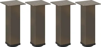 Image de vidaXL Pieds de table basse 4 pcs. Acier naturel 30-32 cm Acier