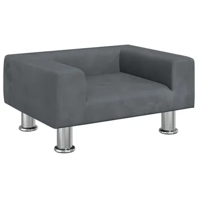 Produktbild von vidaXL Kindersofa Dunkelgrau 50x40x26,5 cm Samt