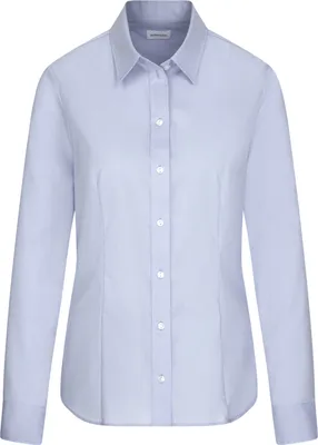 Produktbild von Seidensticker CITY-BLUSE Damen Langarm Kent Regular Hellblau 34