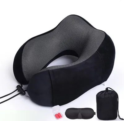 Produktbild von ANTCOOL Reisekissen, Reise- oder Flug-Memory-Schaumstoff-Nackenkissen, Ergonomisch gestaltetes Head-Forward-Nackenstützkissen, Reisekissen für Erwachsene und Kinder