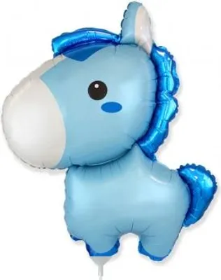 Immagine prodotto di palloncino in foil FX da 14" - cavallo (blu)