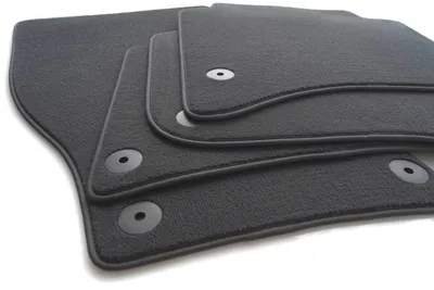 Image de Tapis de sol pour VW Touareg 7L Velours Premium Tapis de voiture 4 pièces noir avec fixation d'origine
