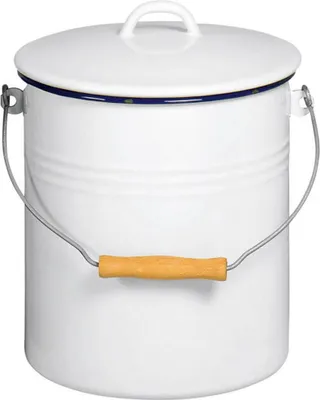 Immagine prodotto di KARL KRÜGER cestino per rifiuti con coperchio 5l smaltato bianco