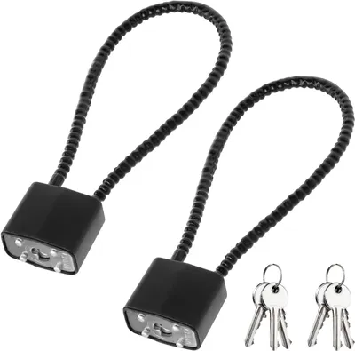 Productafbeelding van Kabelslotjes met sleutel - 2 stuks - 28 cm - Zwart