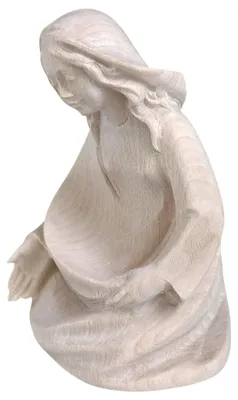 Maria Krippenfigur aus Holz, 12 cm, natur, handbemalt
