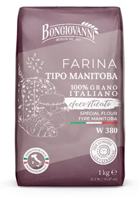 Produktbild von Farina Tipo Manitoba Weichweizenmehl W380 1kg - Bongiovanni