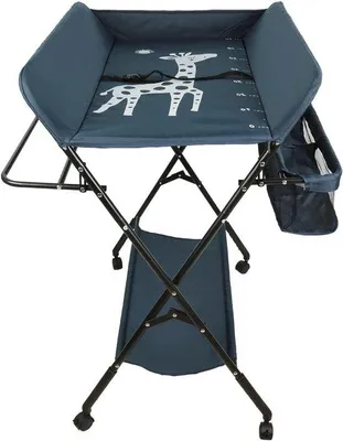 Productafbeelding van Baby verzorgingstafel - Aankleedtafel op wieltjes - Baby verzorgen - Opvouwbaar en draagbaar - 80 x 66 x 98 cm