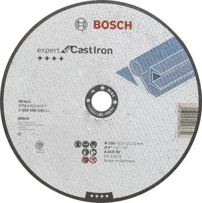 Produktbild von Bosch  Trennscheibe gerade Expert Cast Iron AS 24 R BF, 230 mm x 3 mm 2608600546