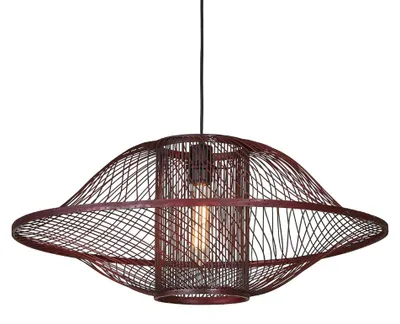 Produktbild von GOOD&MOJO Hängelampe Maui Bambus/Schirm ø70xh.30cm L Burgund