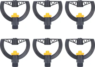 Image de 6pcs Irrigation Sprinkler Nozzle G3/4 Male Thread Plastic Black for Agricultural Base Greenhouse