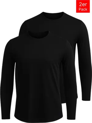 Produktbild von Tazzio Herren Langarmshirt 2er-Pack E108 (Schwarz, S)