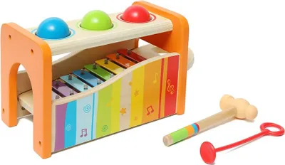 Produktbild von Hape Xylophon & Hammerspiel - Holzspielzeug Motorikförderung ab 12 Monaten